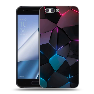 Силиконовый чехол на ASUS ZenFone 4 ZE554KL с принтом Геометрия неона Силиконовый чехол на ASUS ZenFone 4 ZE554KL с принтом Геометрия неона