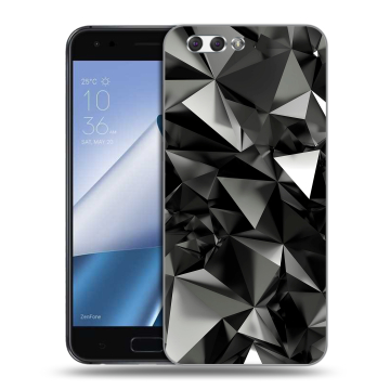 Силиконовый чехол на ASUS ZenFone 4 ZE554KL с принтом Черные кристаллы Силиконовый чехол на ASUS ZenFone 4 ZE554KL с принтом Черные кристаллы
