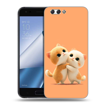 Силиконовый чехол на ASUS ZenFone 4 ZE554KL с принтом Милые котики Силиконовый чехол на ASUS ZenFone 4 ZE554KL с принтом Милые котики