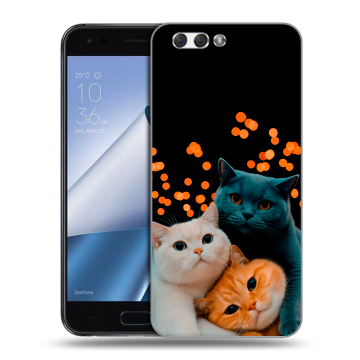Силиконовый чехол на ASUS ZenFone 4 ZE554KL с принтом Кошки