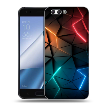Силиконовый чехол на ASUS ZenFone 4 ZE554KL с принтом Абстракция неон Силиконовый чехол на ASUS ZenFone 4 ZE554KL с принтом Абстракция неон
