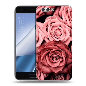 Силиконовый чехол на ASUS ZenFone 4 ZE554KL с принтом Цветы розы
