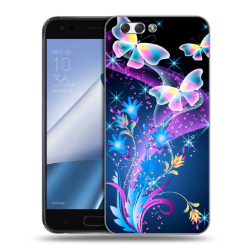 Силиконовый чехол на ASUS ZenFone 4 ZE554KL с принтом Бабочки
