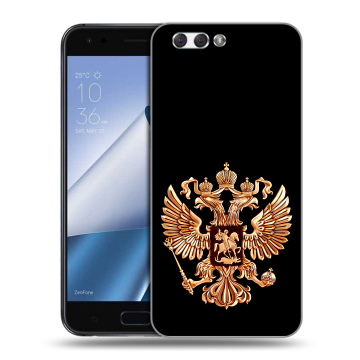 Силиконовый чехол на ASUS ZenFone 4 ZE554KL с принтом Герб России золотой Силиконовый чехол на ASUS ZenFone 4 ZE554KL с принтом Герб России золотой