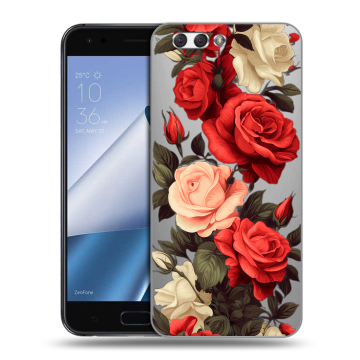 Силиконовый чехол на ASUS ZenFone 4 ZE554KL с принтом Розы