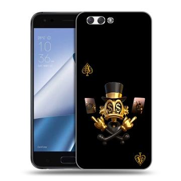 Силиконовый чехол на ASUS ZenFone 4 ZE554KL с принтом Золотой скрудж макдак