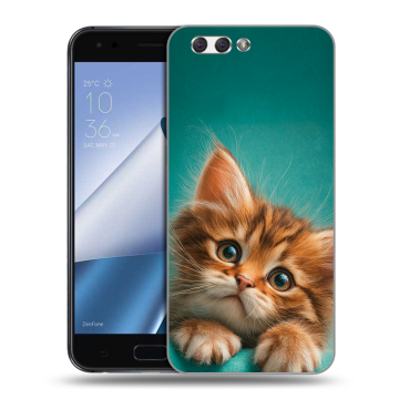 Силиконовый чехол на ASUS ZenFone 4 ZE554KL с принтом котенок