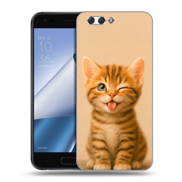 Силиконовый чехол на ASUS ZenFone 4 ZE554KL с принтом котенок