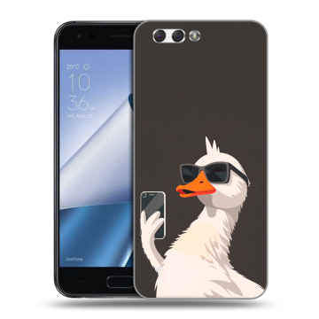 Силиконовый чехол на ASUS ZenFone 4 ZE554KL с принтом утка в очках