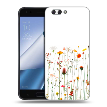Силиконовый чехол на ASUS ZenFone 4 ZE554KL с принтом цветы