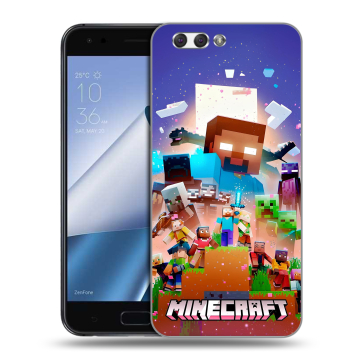 Силиконовый чехол на ASUS ZenFone 4 ZE554KL с принтом Майнкрафт Minecraft Силиконовый чехол на ASUS ZenFone 4 ZE554KL с принтом Майнкрафт Minecraft
