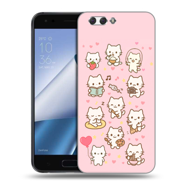 Силиконовый чехол на ASUS ZenFone 4 ZE554KL с принтом Hello Kitty Хелоу Кити