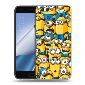 Силиконовый чехол на ASUS ZenFone 4 ZE554KL с принтом Миньоны