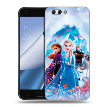 Силиконовый чехол на ASUS ZenFone 4 ZE554KL с принтом Холодное сердце Frozen