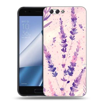 Силиконовый чехол на ASUS ZenFone 4 ZE554KL с принтом цветы лаванда