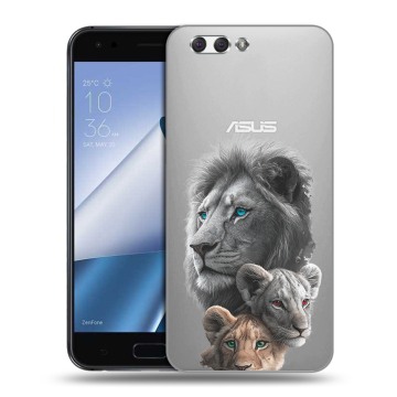 Силиконовый чехол на ASUS ZenFone 4 ZE554KL с принтом Львы