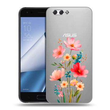 Силиконовый чехол на ASUS ZenFone 4 ZE554KL с принтом Цветы