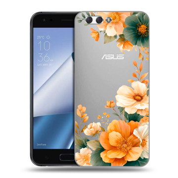 Силиконовый чехол на ASUS ZenFone 4 ZE554KL с принтом Цветы принт