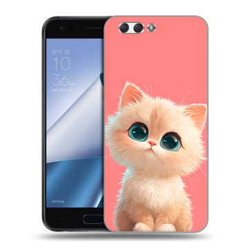 Силиконовый чехол на ASUS ZenFone 4 ZE554KL с принтом Розовый котенок
