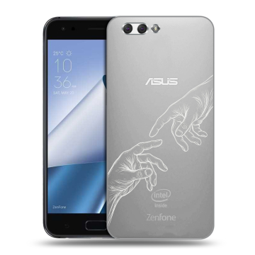 Силиконовый чехол на ASUS ZenFone 4 ZE554KL с принтом Сотворение мира