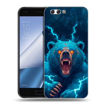 Силиконовый чехол на ASUS ZenFone 4 ZE554KL с принтом Медведь