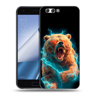 Силиконовый чехол на ASUS ZenFone 4 ZE554KL с принтом Медведь