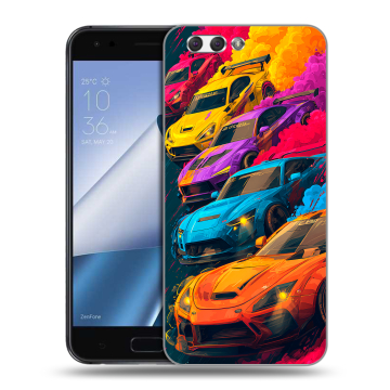 Силиконовый чехол на ASUS ZenFone 4 ZE554KL с принтом Тачки