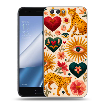 Силиконовый чехол на ASUS ZenFone 4 ZE554KL с принтом Модный принт