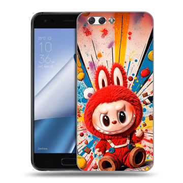 Силиконовый чехол на ASUS ZenFone 4 ZE554KL с принтом Labubu Лабубу