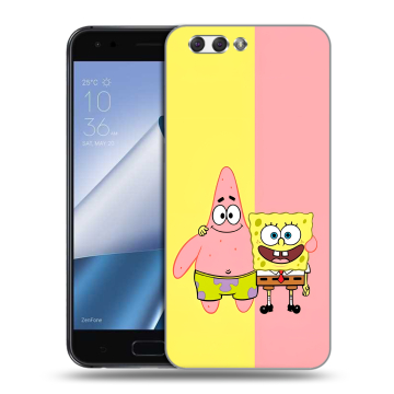 Силиконовый чехол на ASUS ZenFone 4 ZE554KL с принтом Спанч боб Спанчбоб