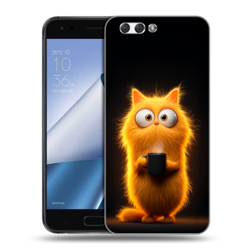 Силиконовый чехол на ASUS ZenFone 4 ZE554KL с принтом Смешной кот