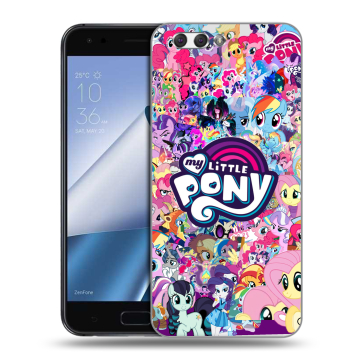 Силиконовый чехол на ASUS ZenFone 4 ZE554KL с принтом My little pony Дружба чудо