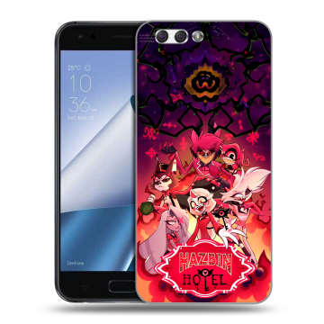 Силиконовый чехол на ASUS ZenFone 4 ZE554KL с принтом Hazbin Hotel Отель Хазбин