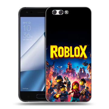 Силиконовый чехол на ASUS ZenFone 4 ZE554KL с принтом Roblox Роблокс