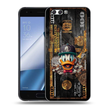 Силиконовый чехол на ASUS ZenFone 4 ZE554KL с принтом Дональд Дак Доллар