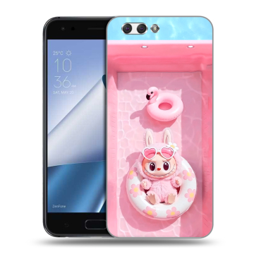 Силиконовый чехол на ASUS ZenFone 4 ZE554KL с принтом Labubu Лабубу