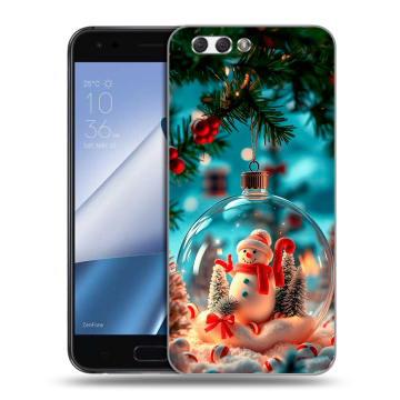 Силиконовый чехол на ASUS ZenFone 4 ZE554KL с принтом Новый год