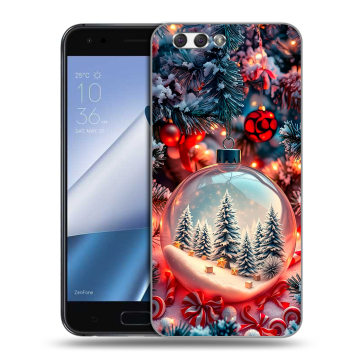 Силиконовый чехол на ASUS ZenFone 4 ZE554KL с принтом Новый год
