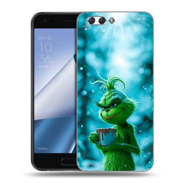 Силиконовый чехол на ASUS ZenFone 4 ZE554KL с принтом Новый год гринч