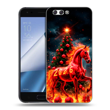 Силиконовый чехол на ASUS ZenFone 4 ZE554KL с принтом Новый год