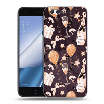 Силиконовый чехол на ASUS ZenFone 4 ZE554KL с принтом Новый год