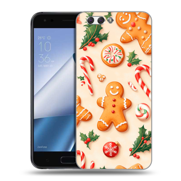 Силиконовый чехол на ASUS ZenFone 4 ZE554KL с принтом Новый год