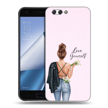 Силиконовый чехол на ASUS ZenFone 4 ZE554KL с принтом женский