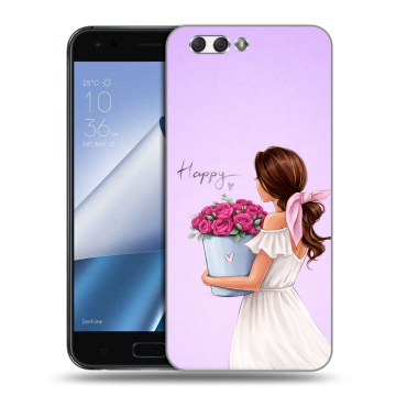 Силиконовый чехол на ASUS ZenFone 4 ZE554KL с принтом женский