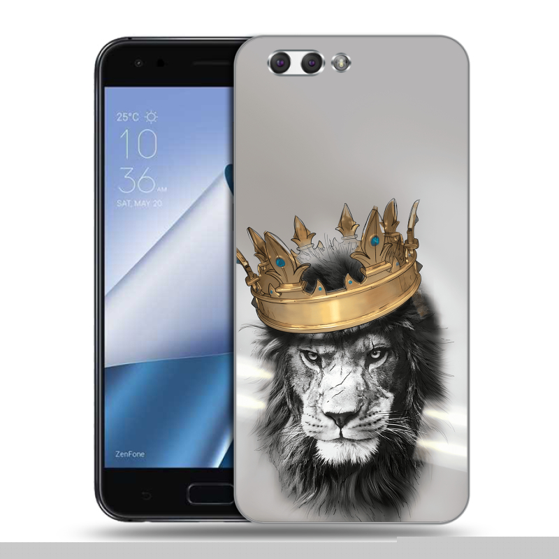 Пластиковый чехол на ASUS ZenFone 4 ZE554KL с принтом Лев с короной Пластиковый чехол на ASUS ZenFone 4 ZE554KL с принтом Лев с короной
