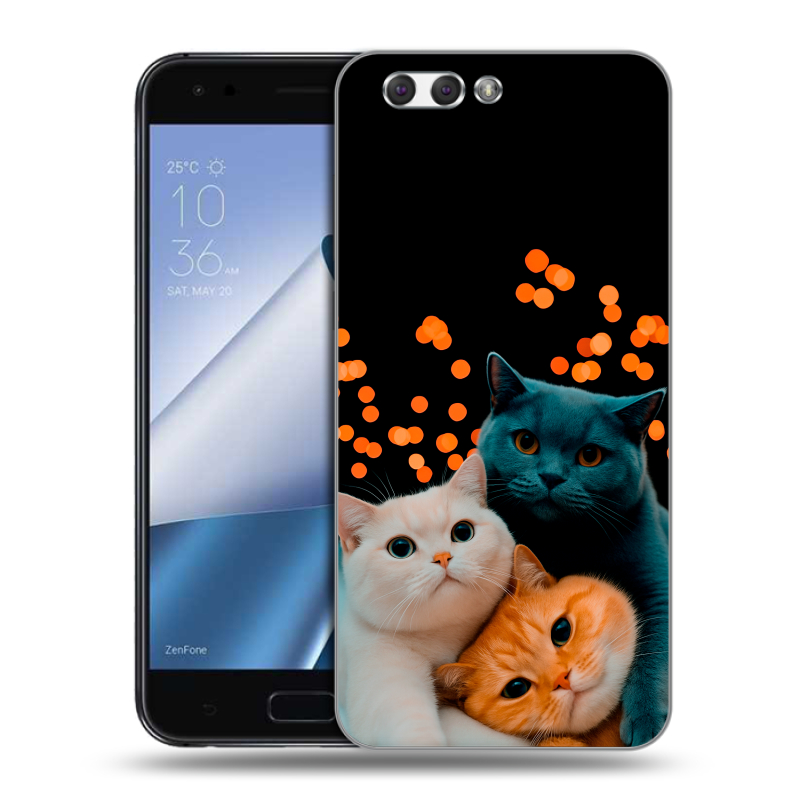 Пластиковый чехол на ASUS ZenFone 4 ZE554KL с принтом Кошки Пластиковый чехол на ASUS ZenFone 4 ZE554KL с принтом Кошки