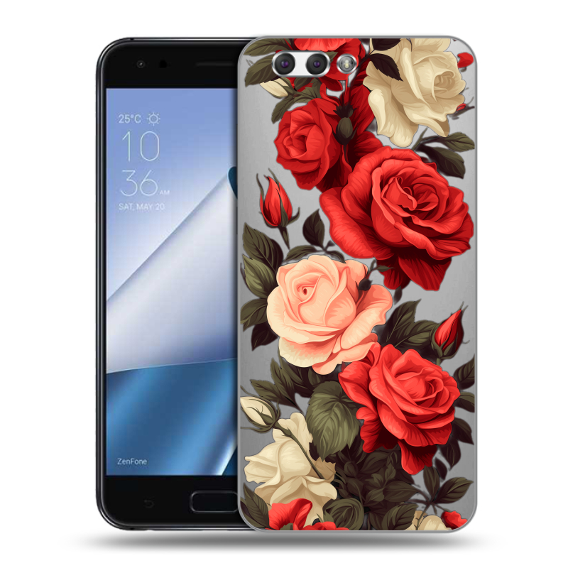 Силиконовый чехол на ASUS ZenFone 4 ZE554KL с принтом Розы Силиконовый чехол на ASUS ZenFone 4 ZE554KL с принтом Розы