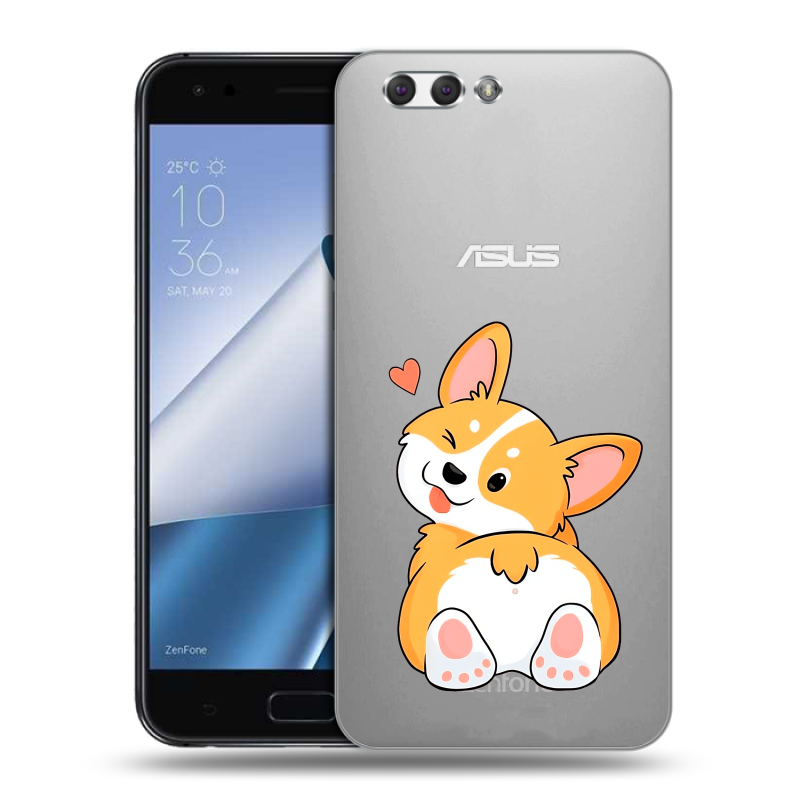 Пластиковый чехол на ASUS ZenFone 4 ZE554KL с принтом Корги Пластиковый чехол на ASUS ZenFone 4 ZE554KL с принтом Корги