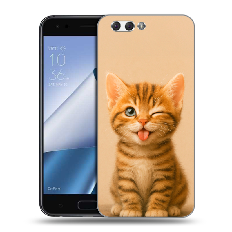 Пластиковый чехол на ASUS ZenFone 4 ZE554KL с принтом котенок Пластиковый чехол на ASUS ZenFone 4 ZE554KL с принтом котенок