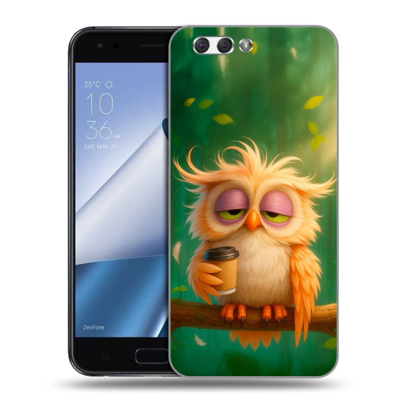 Пластиковый чехол на ASUS ZenFone 4 ZE554KL с принтом сова Пластиковый чехол на ASUS ZenFone 4 ZE554KL с принтом сова
